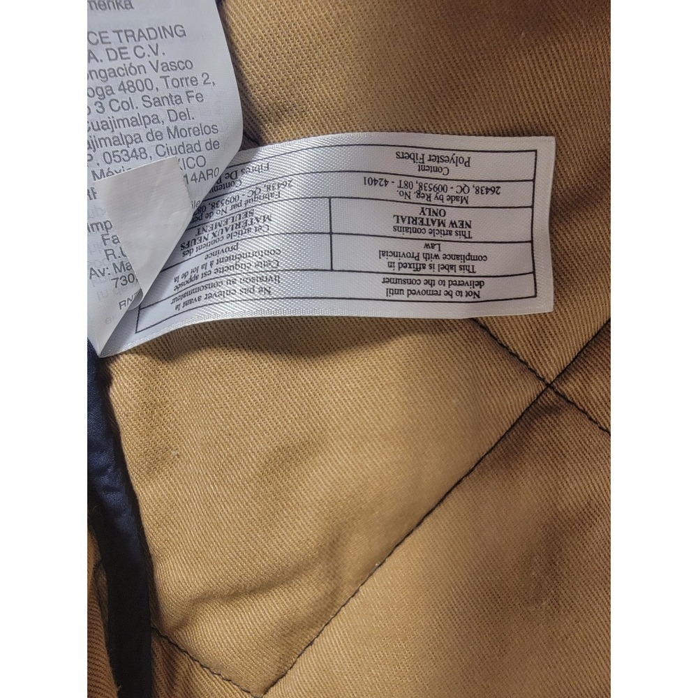 J.Crew Authentic Outerwear Navy Blue Quilted Vest Mens Small Diamond Quilt Zip - Picture 5 of 7